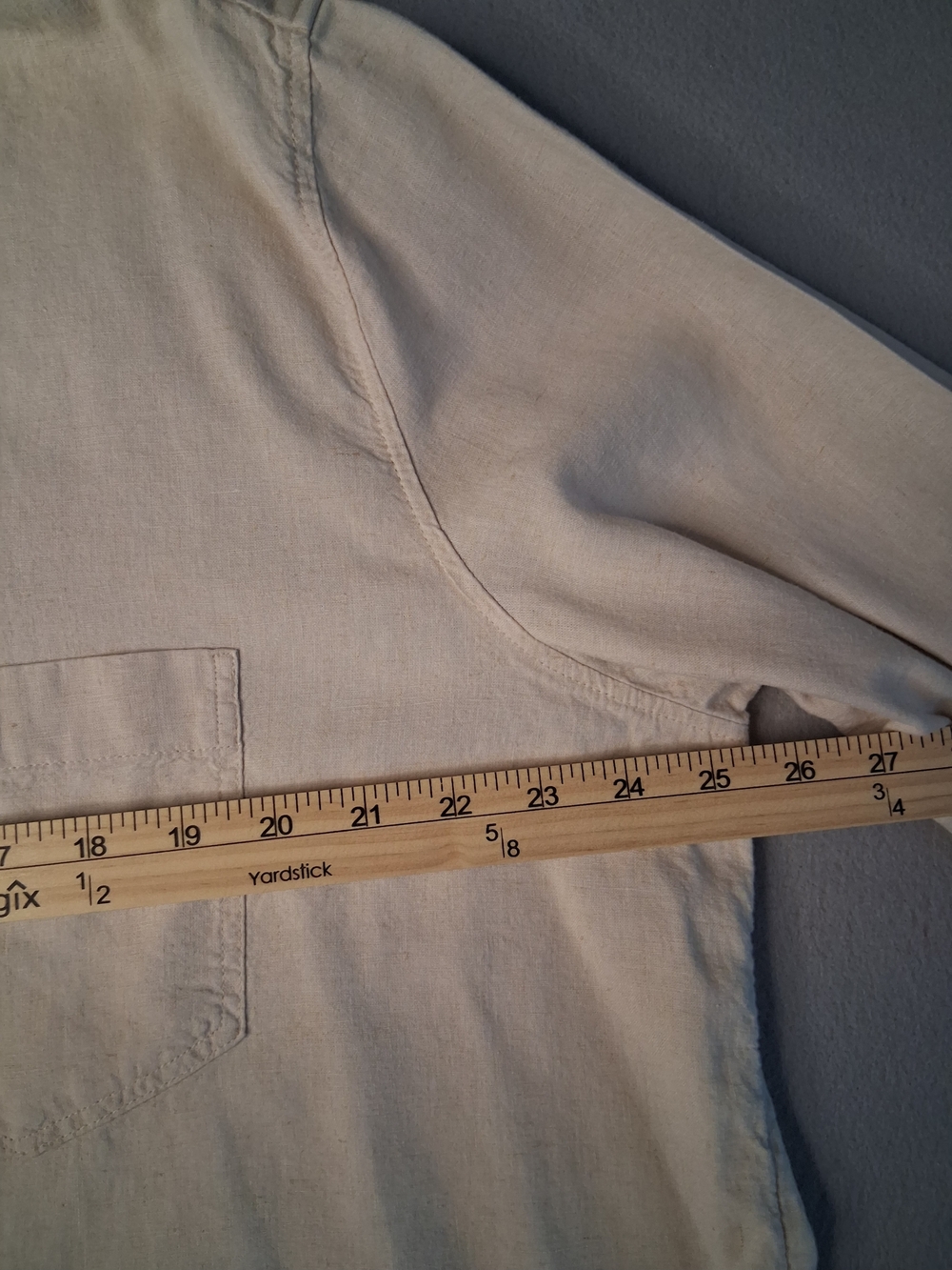 H&M Linen Blend Button Down Shirt Women’s XL Beige Long Sleeve Lightweight Blous - Picture 6 of 9